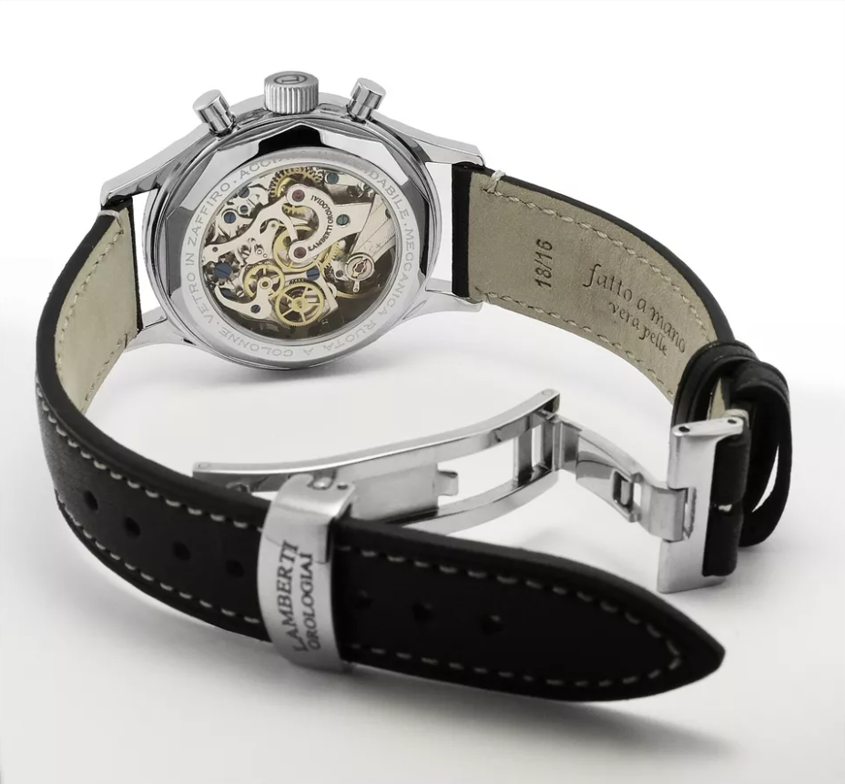 LAMBERTI-OROLOGIAI Ref.14124P CARPEDIEM cronografo meccanico artigianale