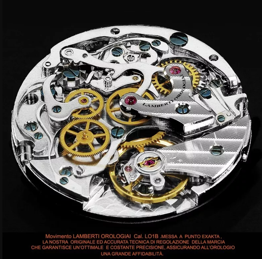 LAMBERTI-OROLOGIAI Ref.14124P CARPEDIEM cronografo meccanico artigianale