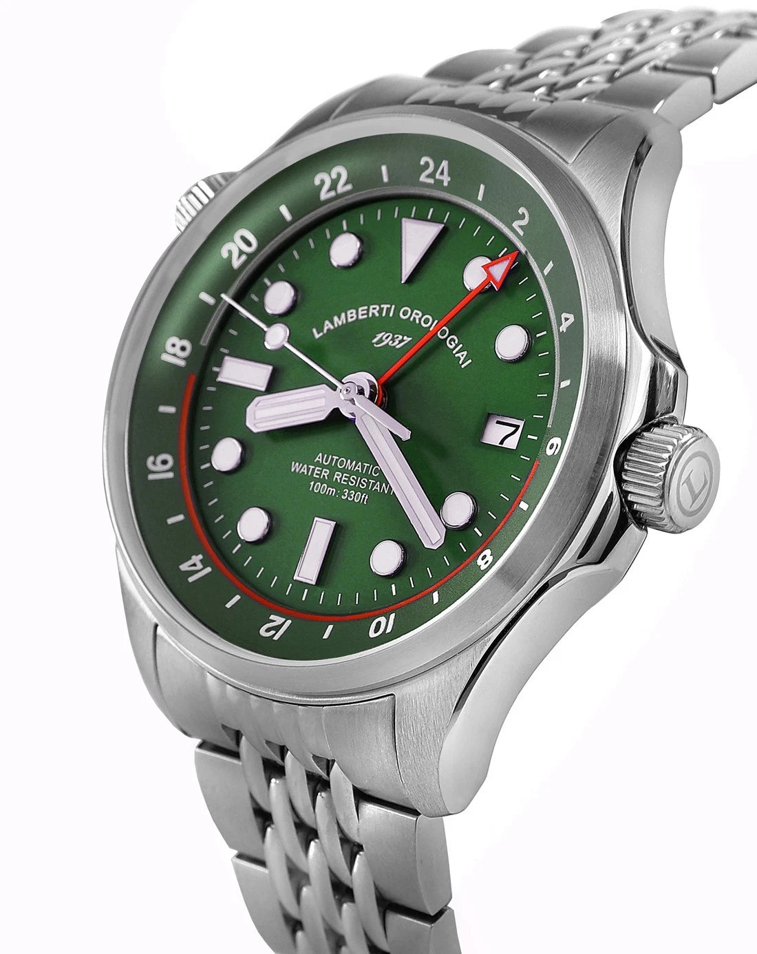 LAMBERTI OROLOGIAI Ref. 23925V DOPPIETTO. Automatico, zaffiro, 100mt
