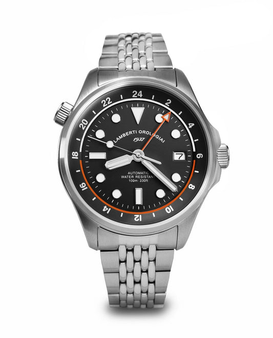 LAMBERTI OROLOGIAI Ref. 23925N DOPPIETTO Automatico, zaffiro, 100mt