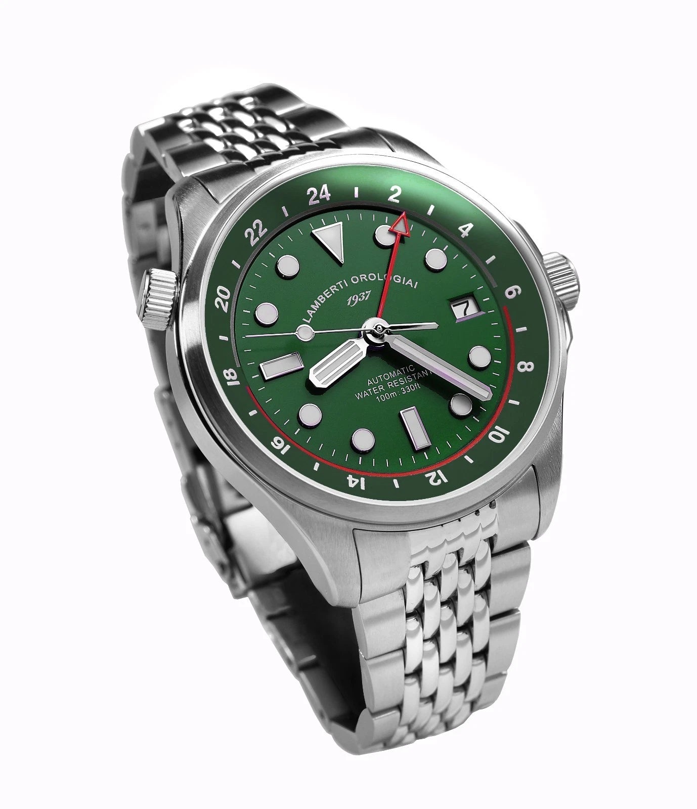 LAMBERTI OROLOGIAI Ref. 23925V DOPPIETTO. Automatico, zaffiro, 100mt