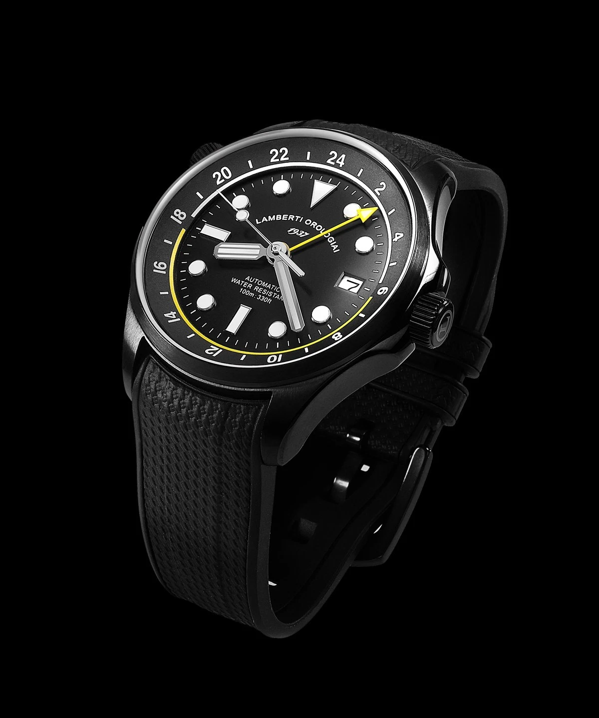 LAMBERTI OROLOGIAI Ref. 23925NN DOPPIETTO GMT. Automatico, zaffiro, 100mt