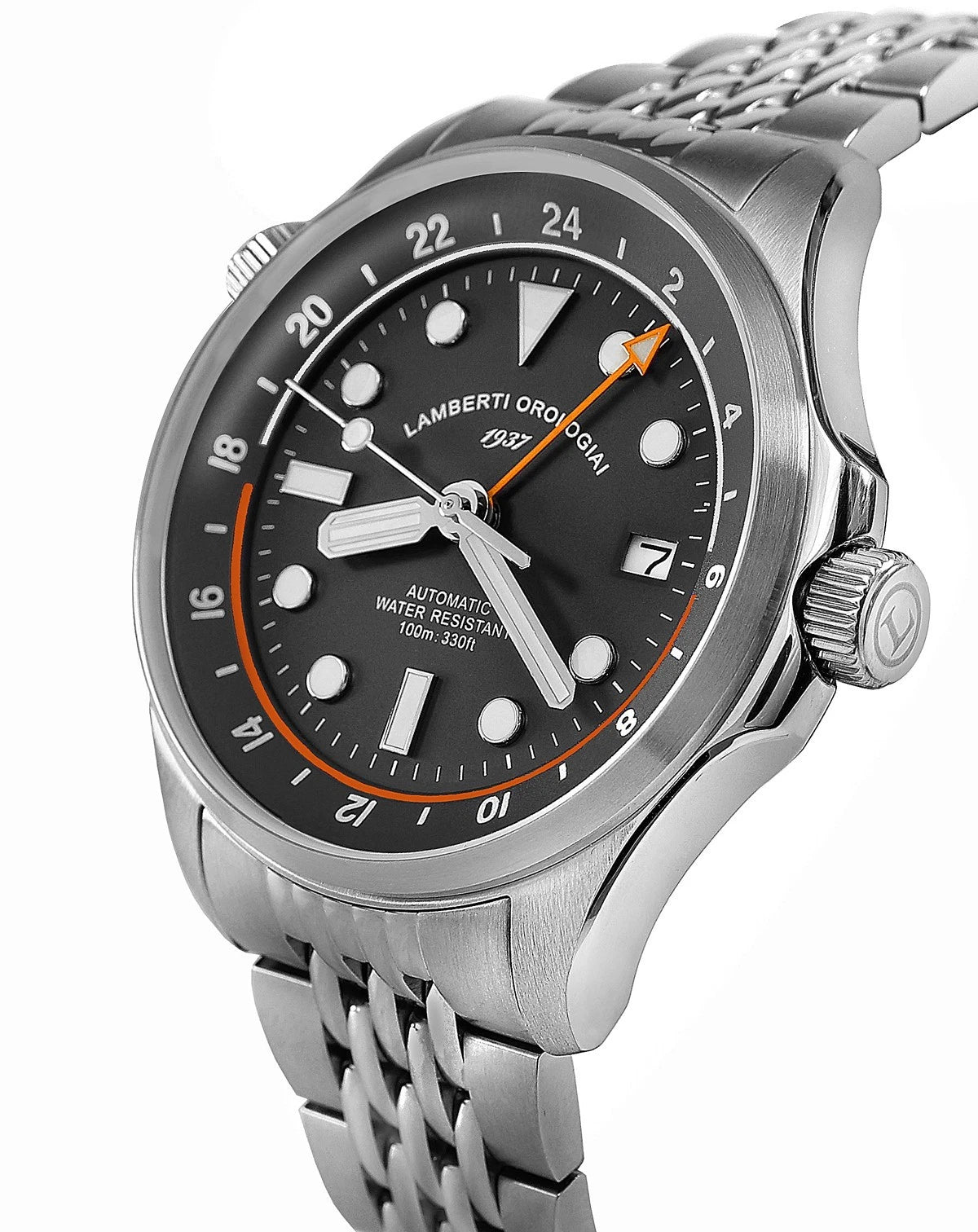LAMBERTI OROLOGIAI Ref. 23925N DOPPIETTO Automatico, zaffiro, 100mt
