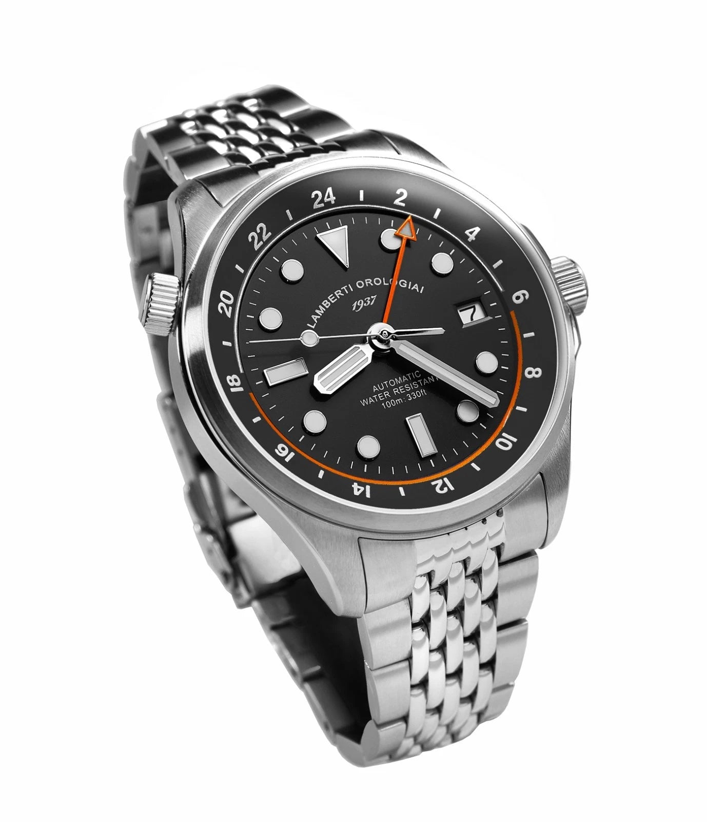 LAMBERTI OROLOGIAI Ref. 23925N DOPPIETTO Automatico, zaffiro, 100mt