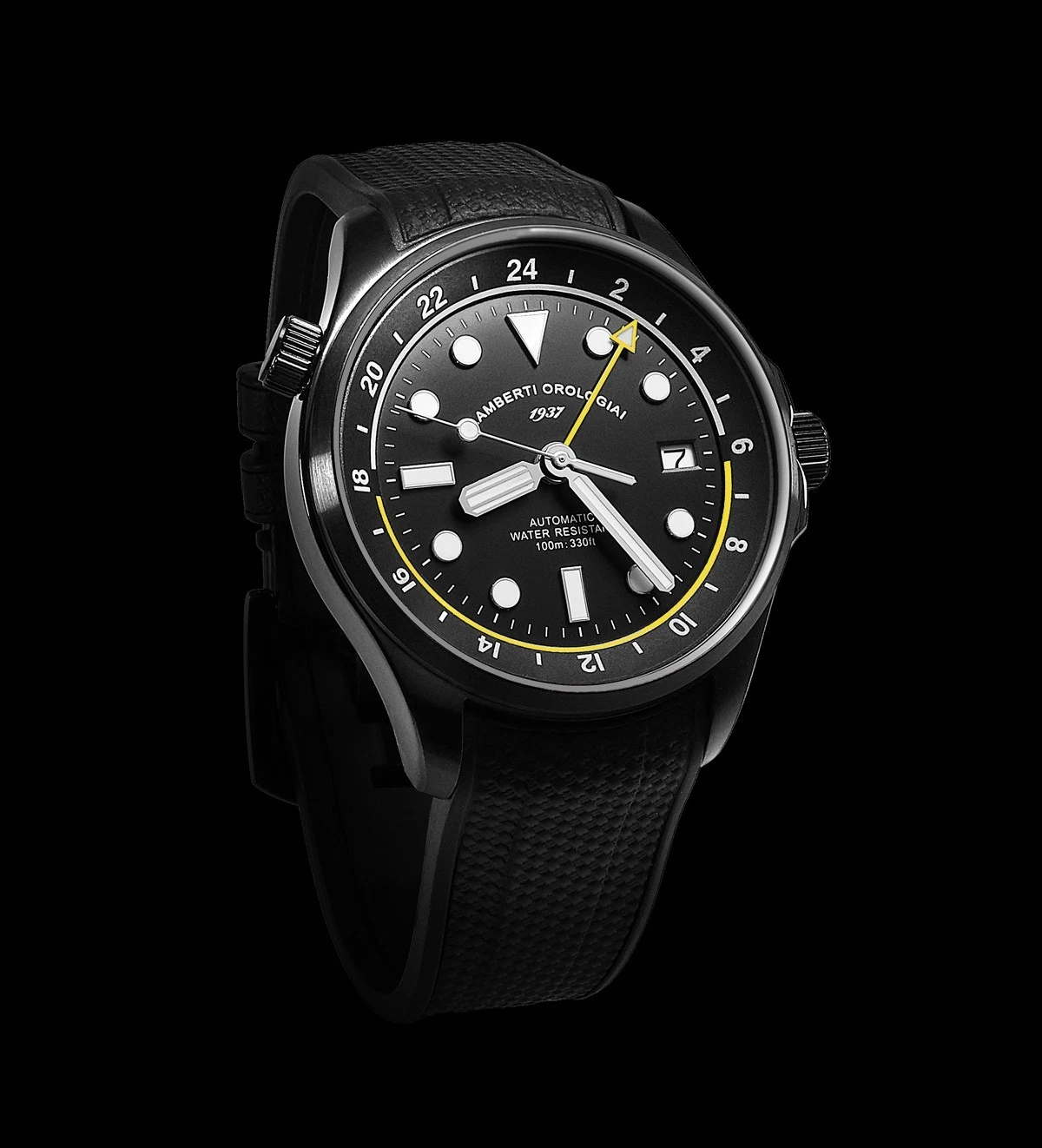 LAMBERTI OROLOGIAI Ref. 23925NN DOPPIETTO GMT. Automatico, zaffiro, 100mt